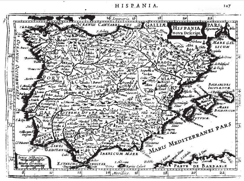 'Hispania', Gerard Mercatoris, Atlas Minor (Amsterdam, 1632)