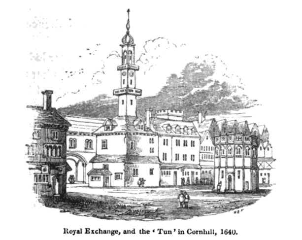 BOOK ENGRAVING Anon Royal Exchange 1640 PgExtr Wilson 1840 P29 IArch DL CSG 020212.PNG