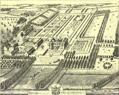 ENGRAVING Broome Kent BadesladeFrom English Houses And Gardens Macartney ME1908 Plate XVII.PNG
