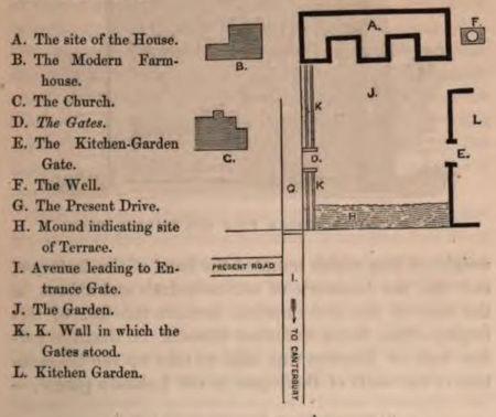 ENGRAVING Plan Of Hardres Court ArchCant Vol4 1861 P51 DL CSG 260911.PNG