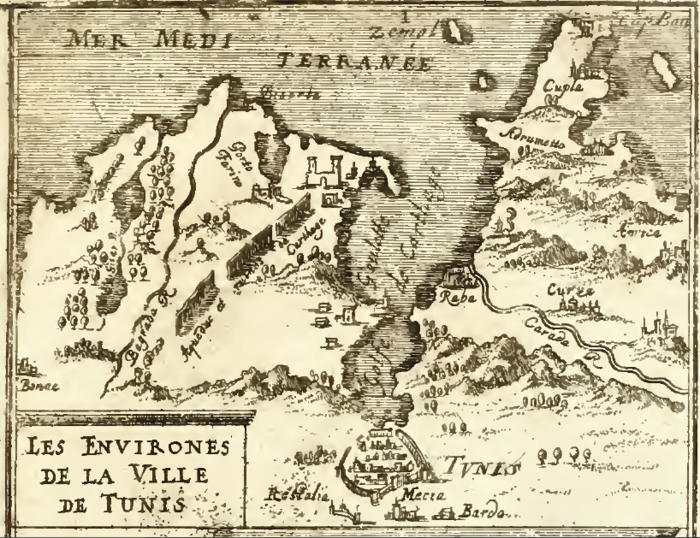 thumbnail "'Les environs de la ville de Tunis', A. Manesson (German edn., 1719)