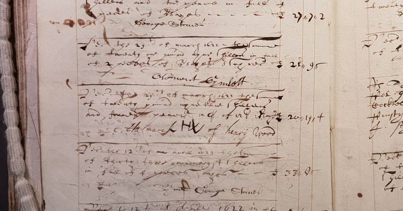File:Robrt Delabarr Book Of Receipts March 1622-23 Extract.JPG