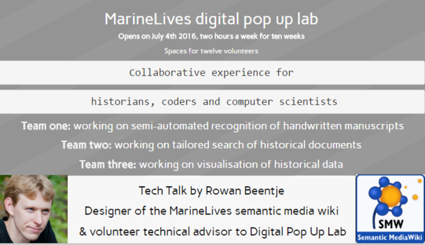 Rowan Beentje described technology behind the MarineLives wiki